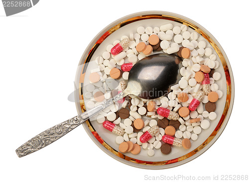 Image of Pills on the saucer