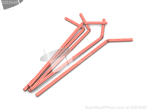 Image of Red straws