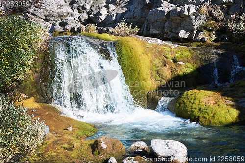 Image of A small waterfall in the Khibiny. Russia