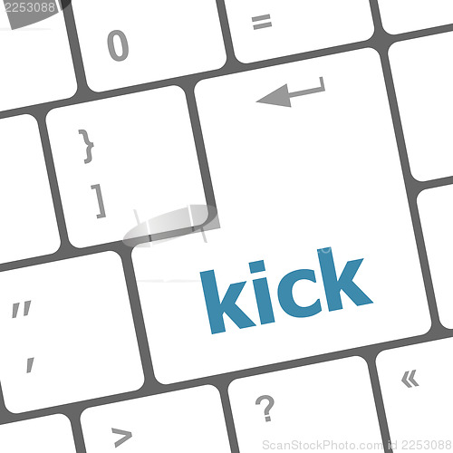 Image of Wording Kick on computer keyboard