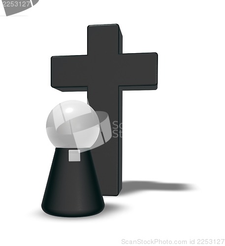 Image of pastor and christian cross