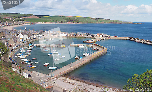 Image of Stonehaven harbor view