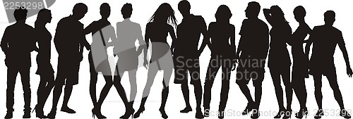 Image of Silhouette people on a white background 