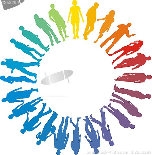 Image of People rainbow star