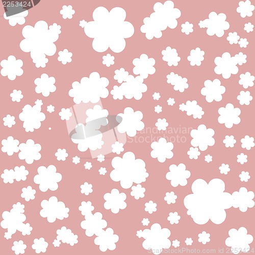 Image of elegant seamless pattern with abstract flowers in soft colors for your design