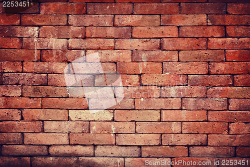 Image of Vintage red brick wall background