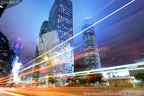 Image of Night traffic in city