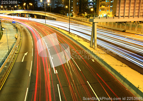 Image of Traffic on highway at night