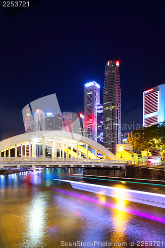 Image of Singapore city at night 
