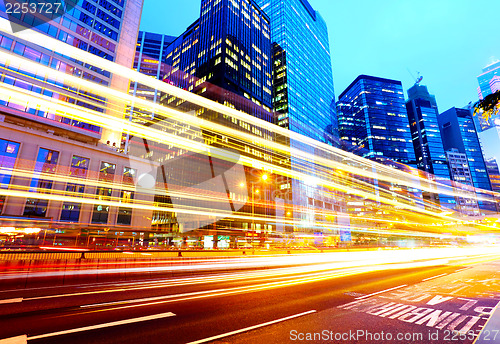 Image of Traffic at night in Hong Kong 