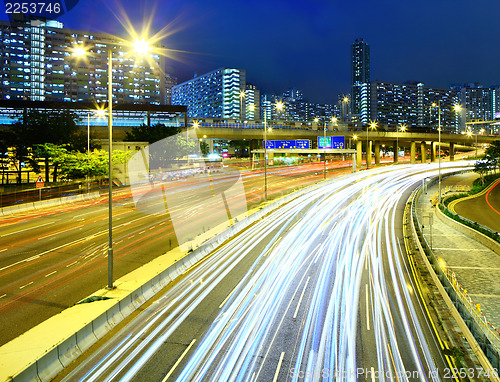 Image of Traffic at night on highway 