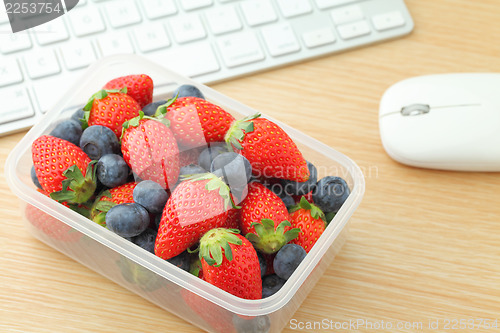 Image of Healthy lunch box at office