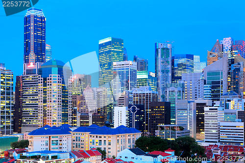 Image of Skyline of Singapore at night