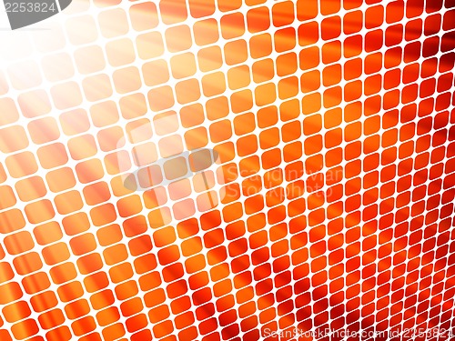 Image of Red yellow rays light 3D mosaic. EPS 8