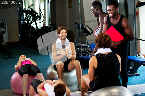 Image of Group of people in a pilates class