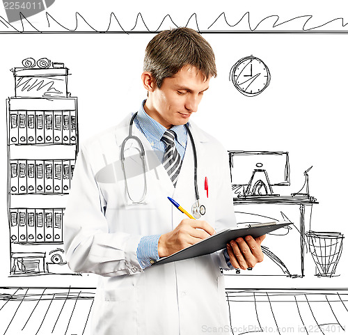 Image of Doctor Man With Write Board