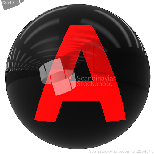 Image of ball with the letter A