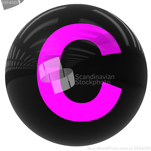 Image of ball with the letter C