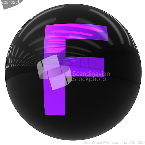 Image of ball with the letter F