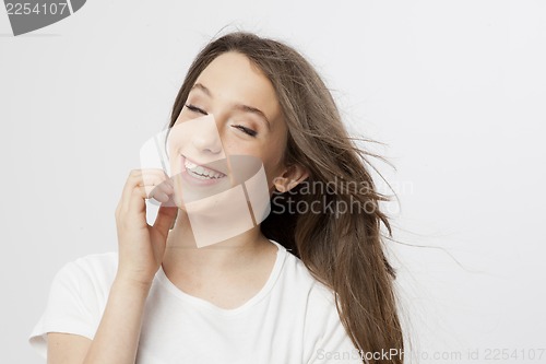 Image of expression of a real young girl
