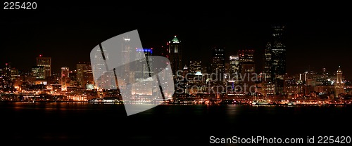 Image of Seattle downtown at night