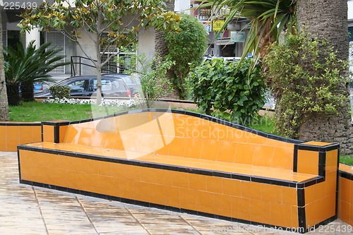 Image of Spanish sofa in park