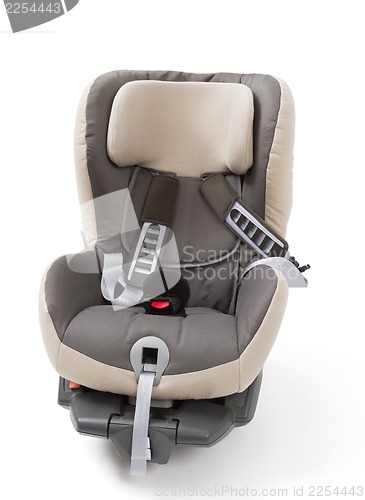 Image of booster seat for a car in light background