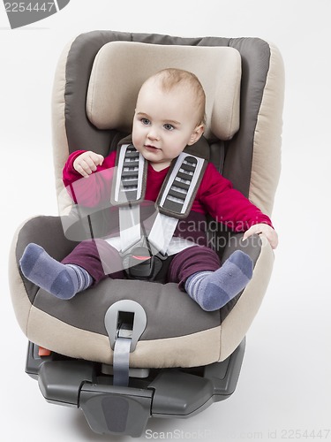 Image of young child booster seat for a car