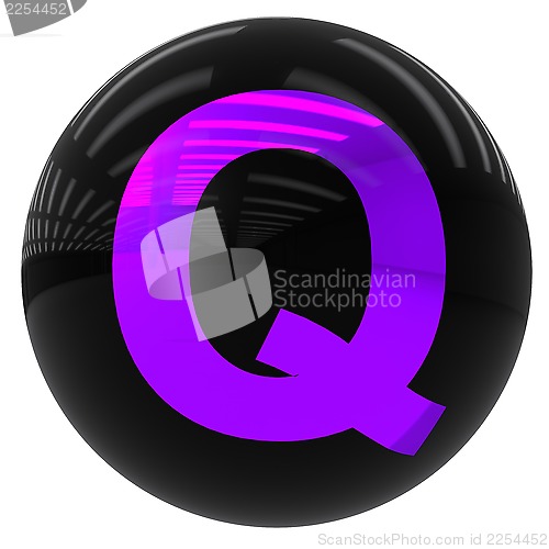 Image of ball with the letter Q