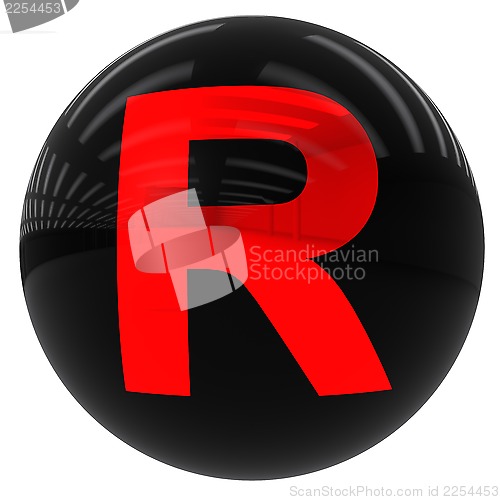 Image of ball with the letter R