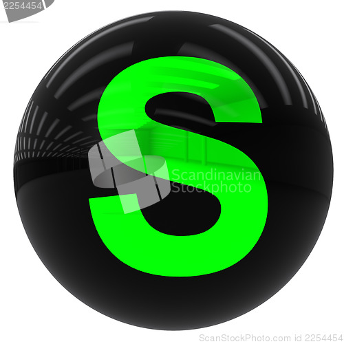 Image of ball with the letter S