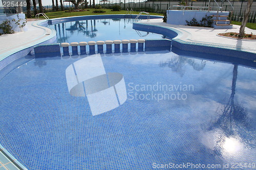 Image of Swimmingpool with the sea in background