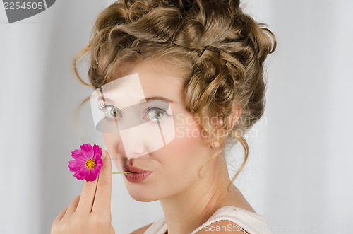Image of beauty woman closeup portrait