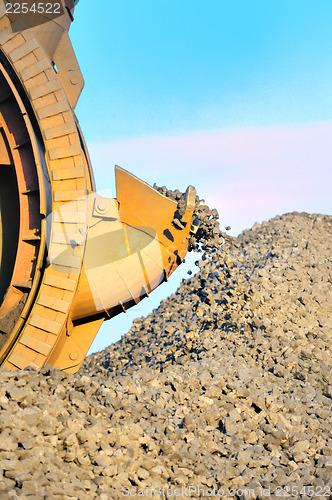 Image of bucket wheel excavator for digging the brown coal