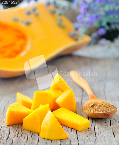 Image of pumpkin slice for pie