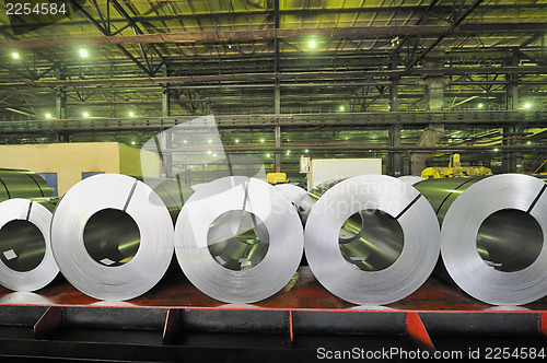 Image of rolls of steel sheet
