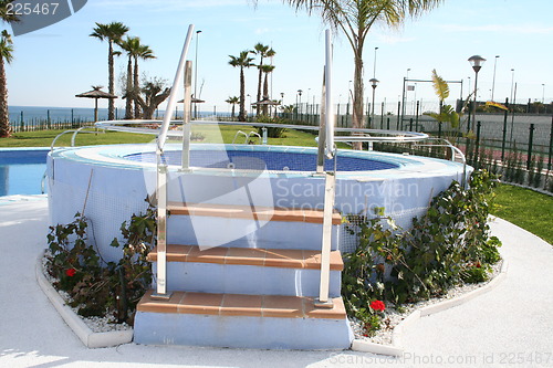 Image of Jacuzzi,swimmingpool and the Mediterranean