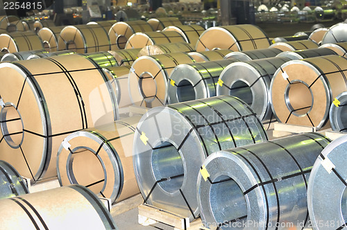 Image of rolls of steel sheet