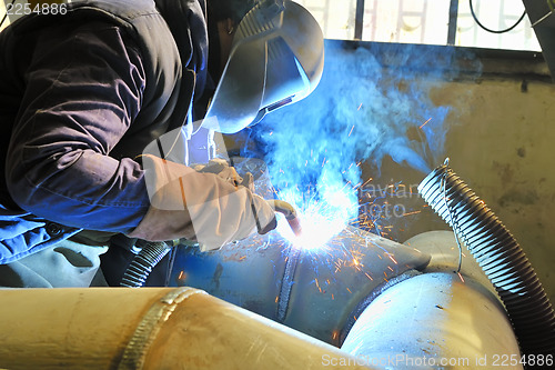 Image of welding with mig-mag method