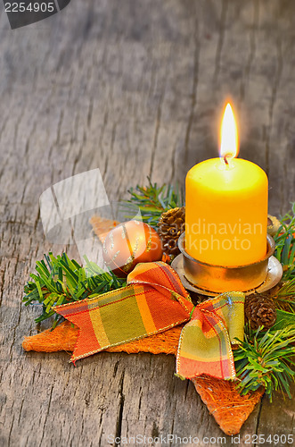Image of Candle and Christmas