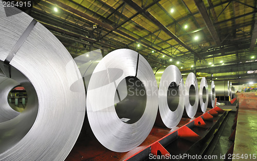 Image of rolls of steel sheet 