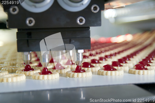 Image of production cookie in factory