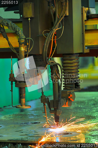 Image of Laser cutting metal sheet