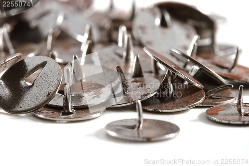 Image of Old rusty push-pins