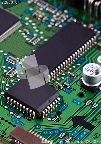 Image of Microchips on circuit board