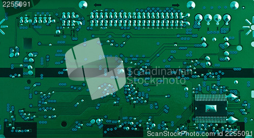 Image of Green printed circuit board