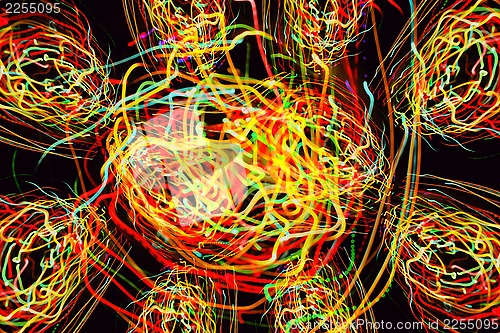 Image of Abstract pattern of motion lights