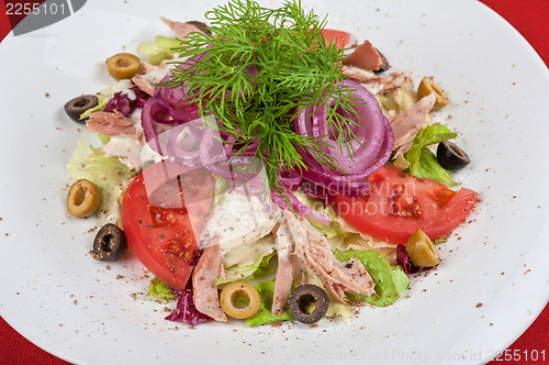 Image of chicken meat filet salad