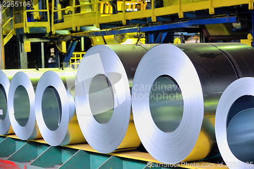 Image of rolls of steel sheet 