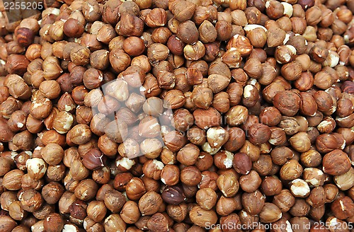 Image of hazelnuts background